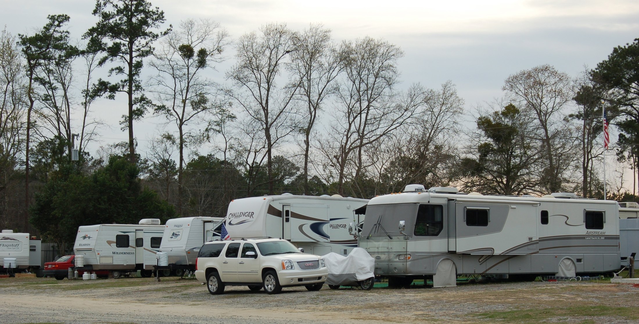 Occupied RV sites at Sunshine R.V. Park